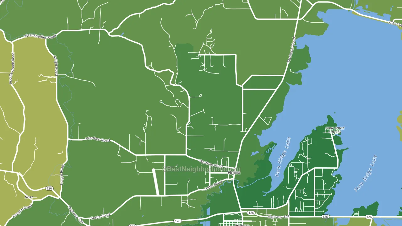 Elmira, OR block-group voter-turnout map