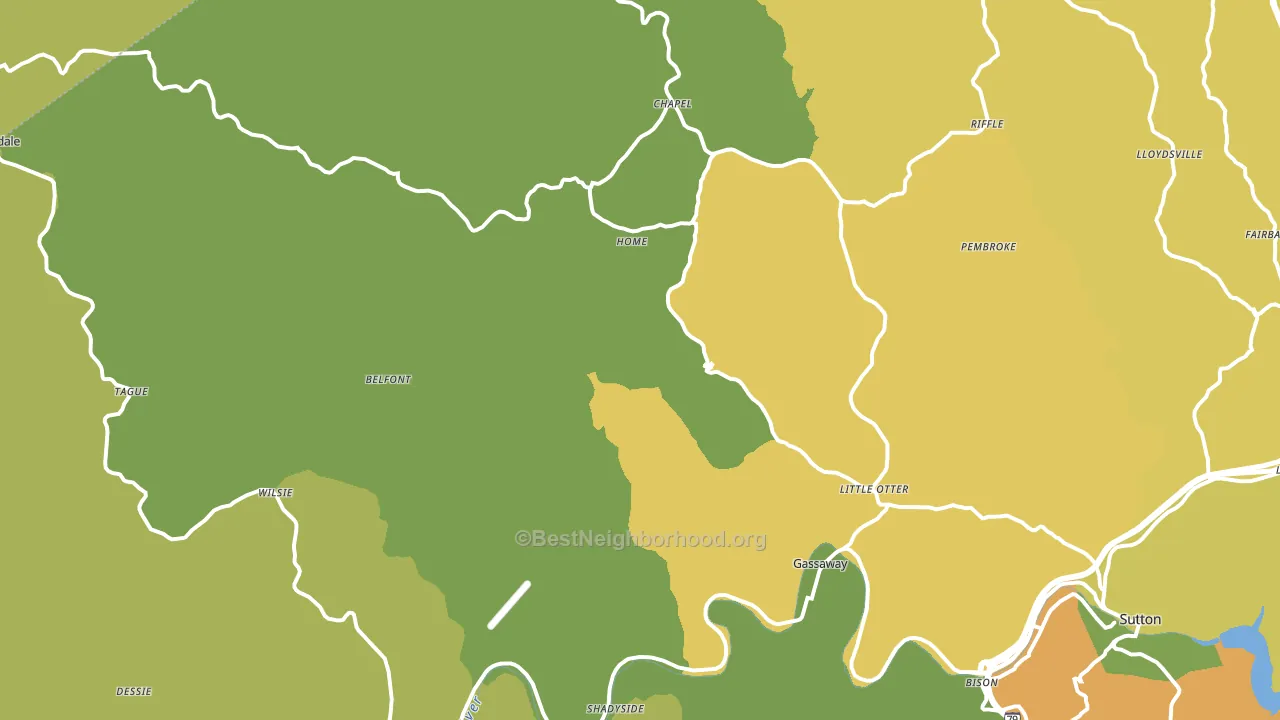 Elmira, WV block-group voter-turnout map