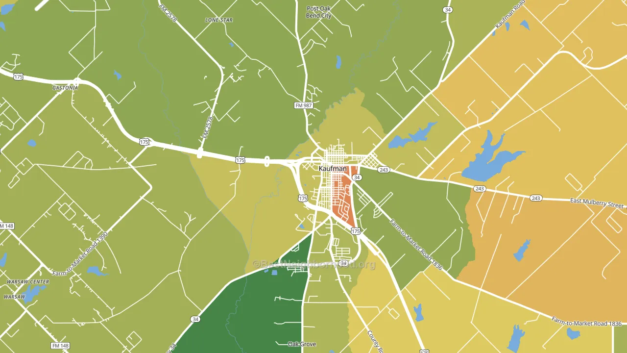 Elmo, TX block-group voter-turnout map