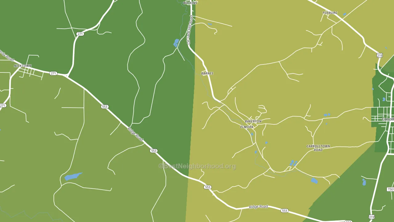 Elmora, PA block-group voter-turnout map