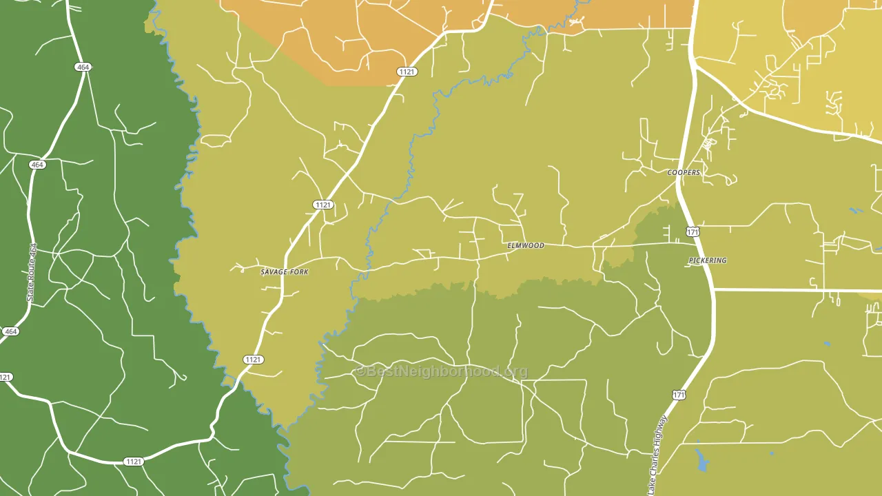 Elmwood, LA block-group voter-turnout map