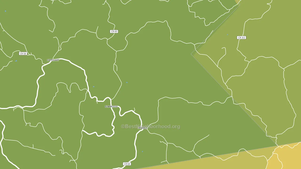 Elmwood, WV block-group voter-turnout map