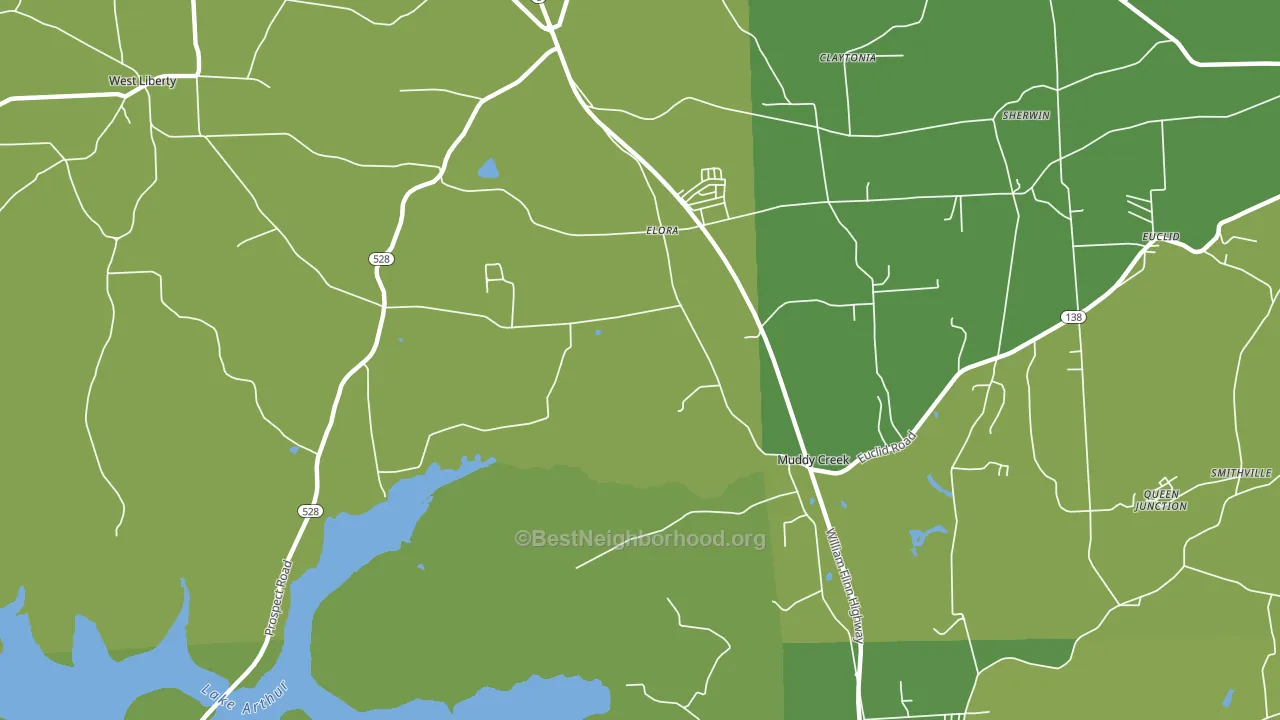 Elora, PA block-group voter-turnout map