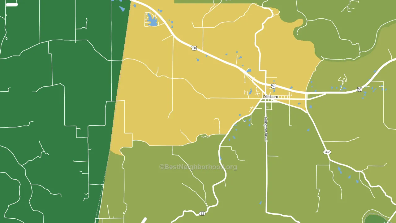 Elrod, IN block-group voter-turnout map