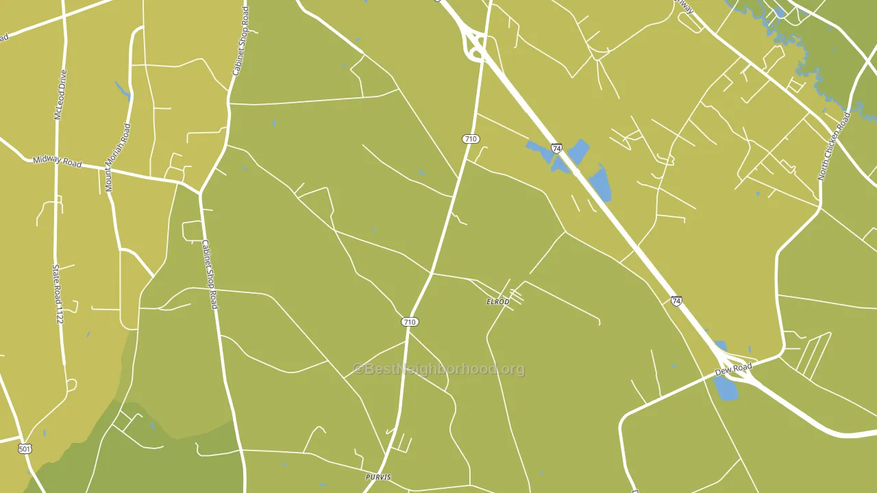 Elrod, NC block-group voter-turnout map