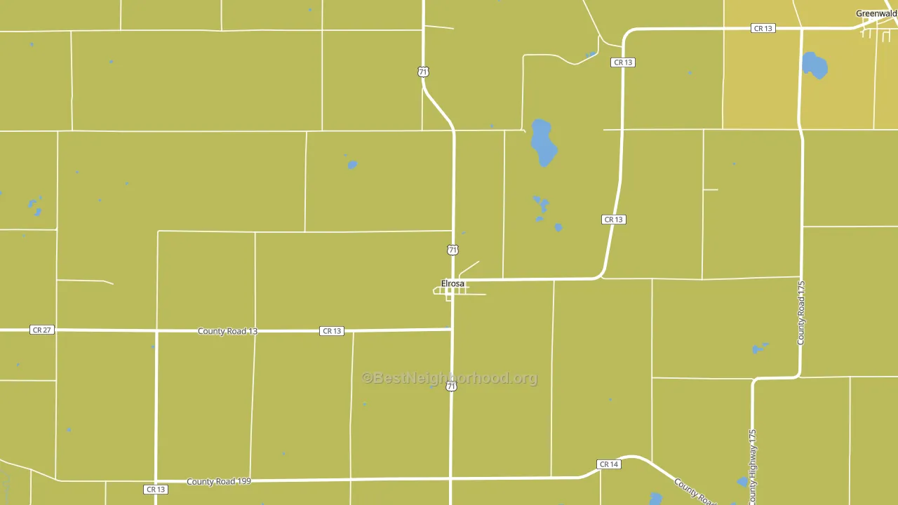 Elrosa, MN block-group voter-turnout map