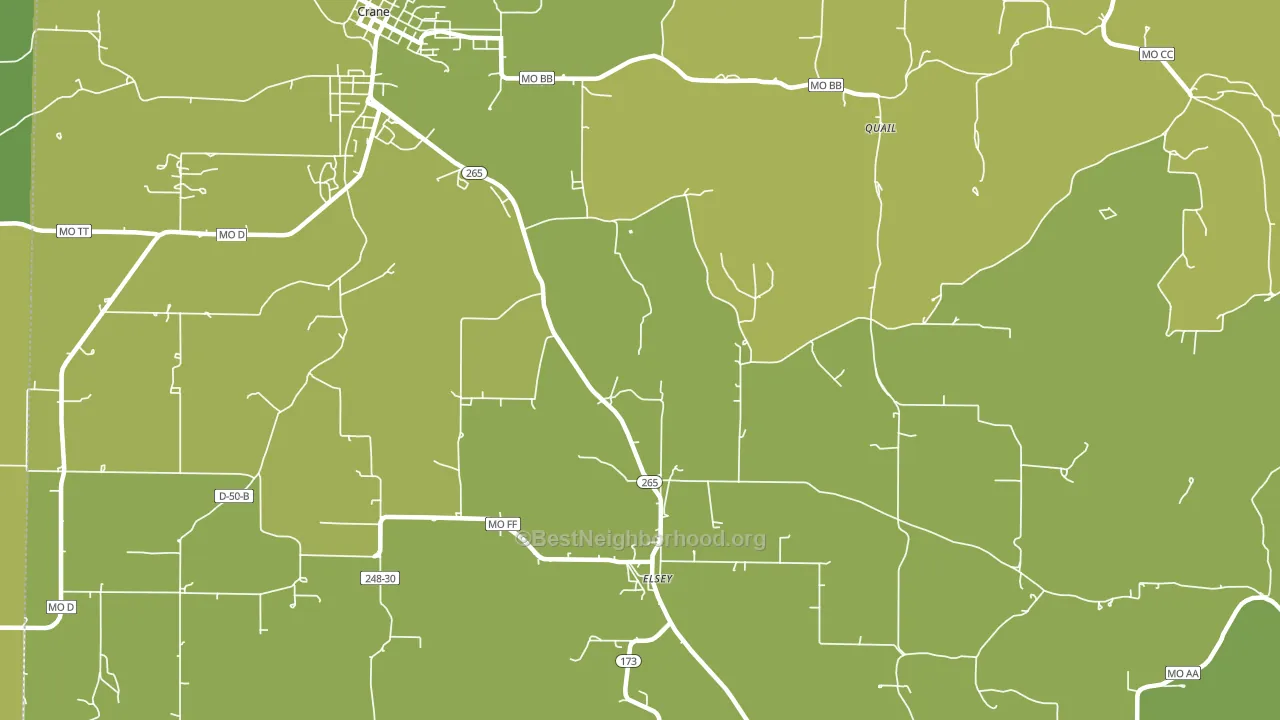 Elsey, MO block-group voter-turnout map