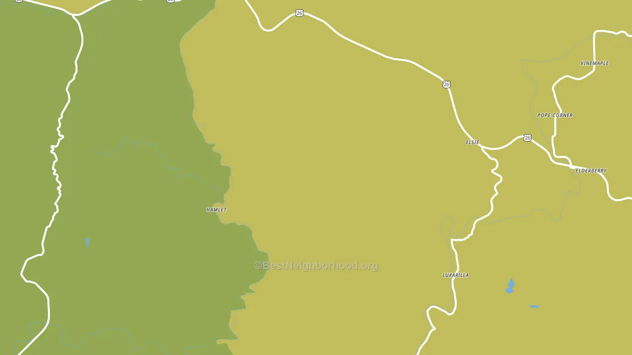 Elsie, OR block-group voter-turnout map
