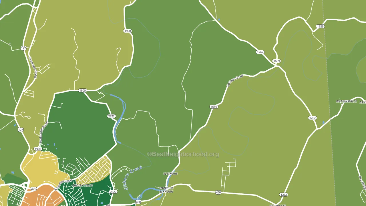 Elsinore, KY block-group voter-turnout map