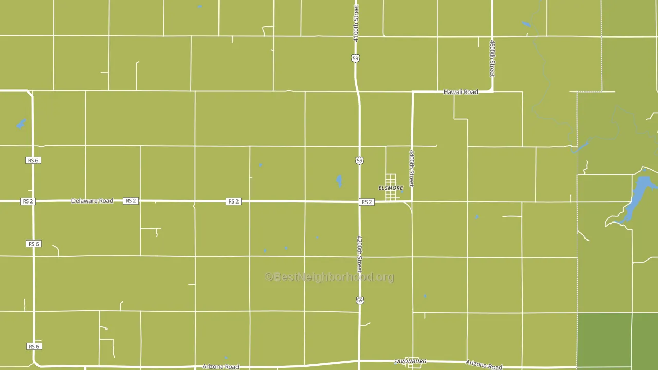 Elsmore, KS block-group voter-turnout map