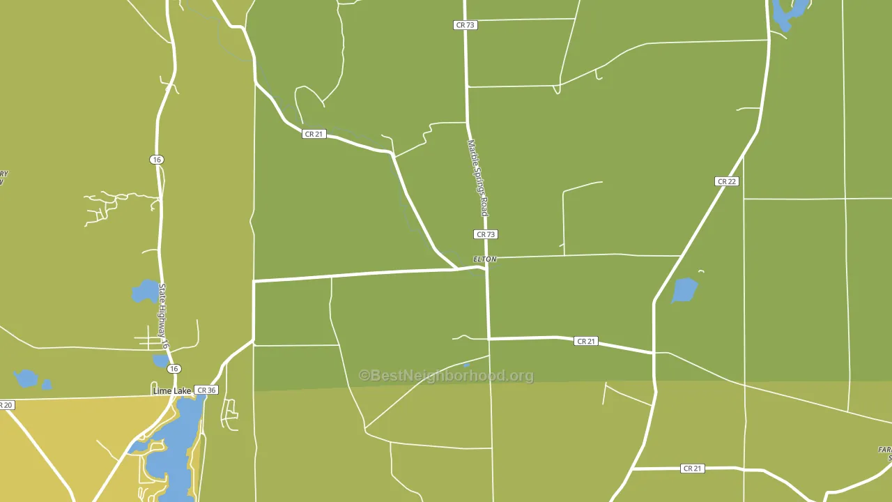 Elton, NY block-group voter-turnout map
