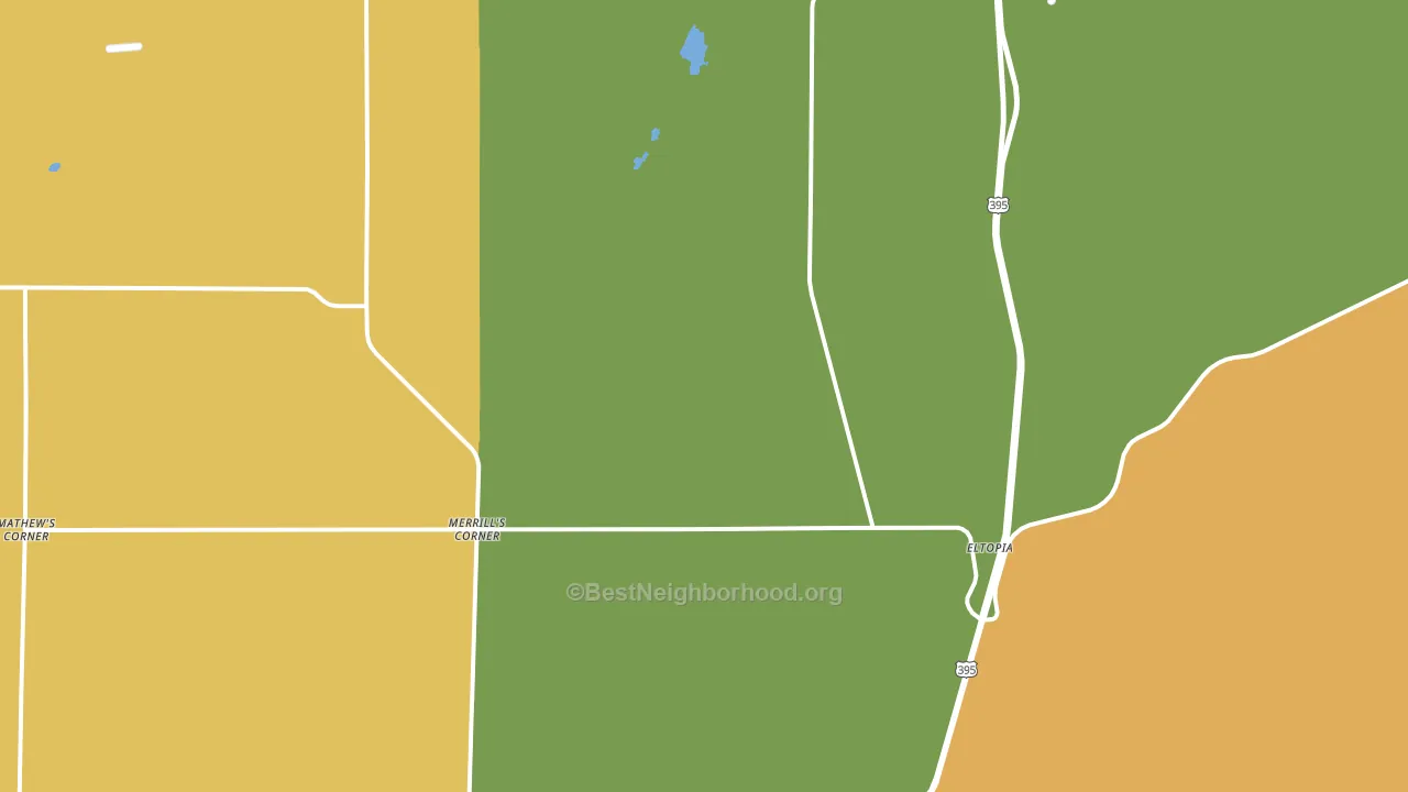 Eltopia, WA block-group voter-turnout map