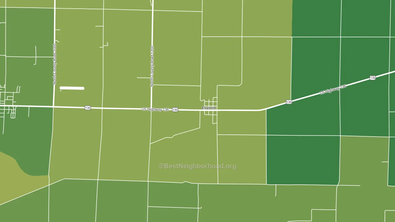 Elvaston, IL block-group voter-turnout map