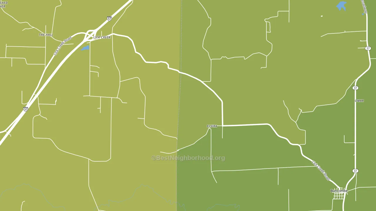 Elvira, IL block-group voter-turnout map