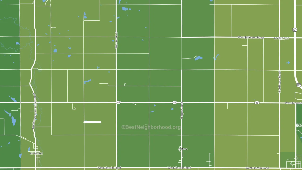 Elwell, MI block-group voter-turnout map