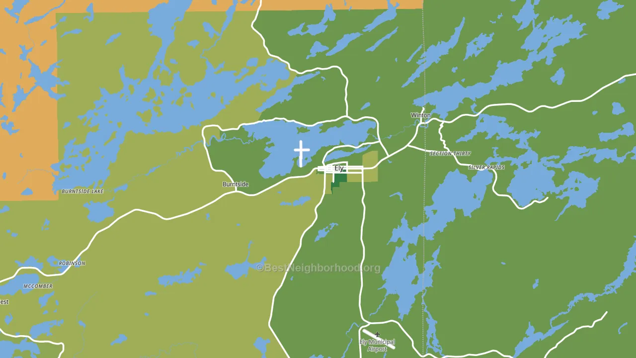 Ely, MN block-group voter-turnout map