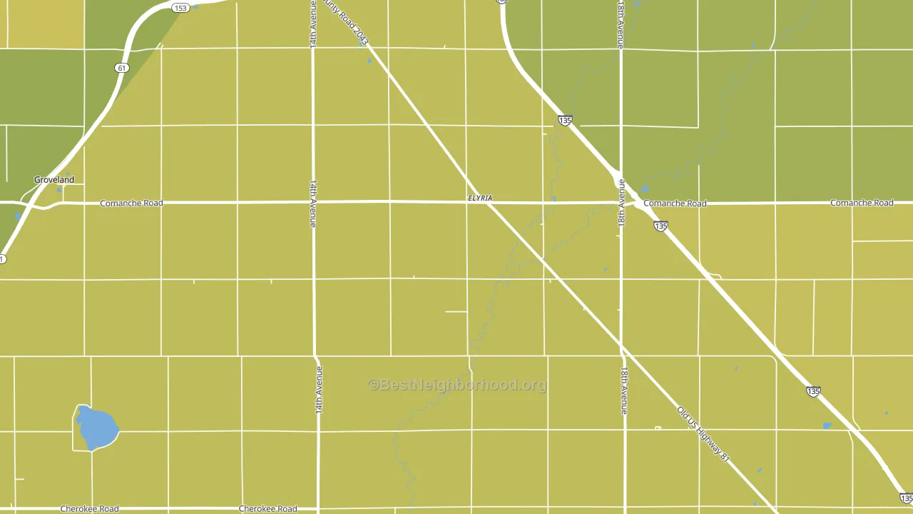 Elyria, KS block-group voter-turnout map