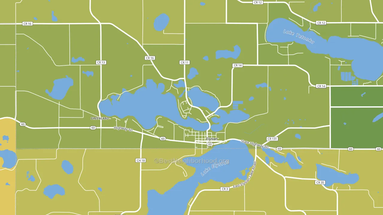 Elysian, MN block-group voter-turnout map