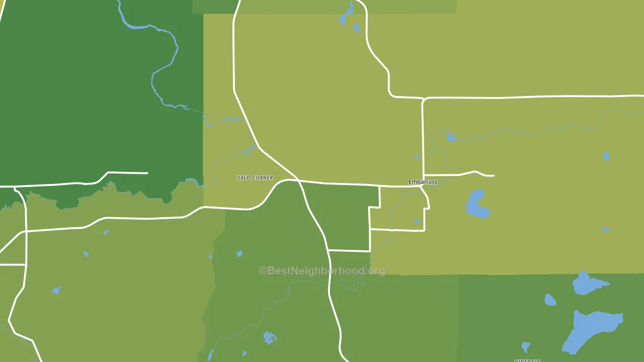 Embarrass, MN block-group voter-turnout map