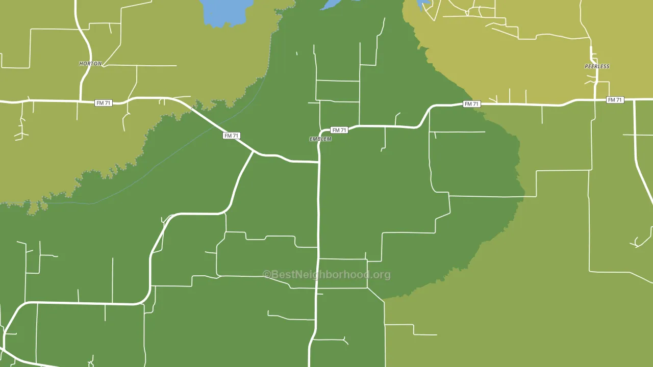 Emblem, TX block-group voter-turnout map