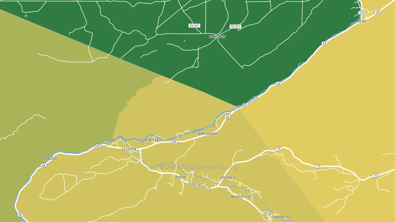 Embudo, NM block-group voter-turnout map