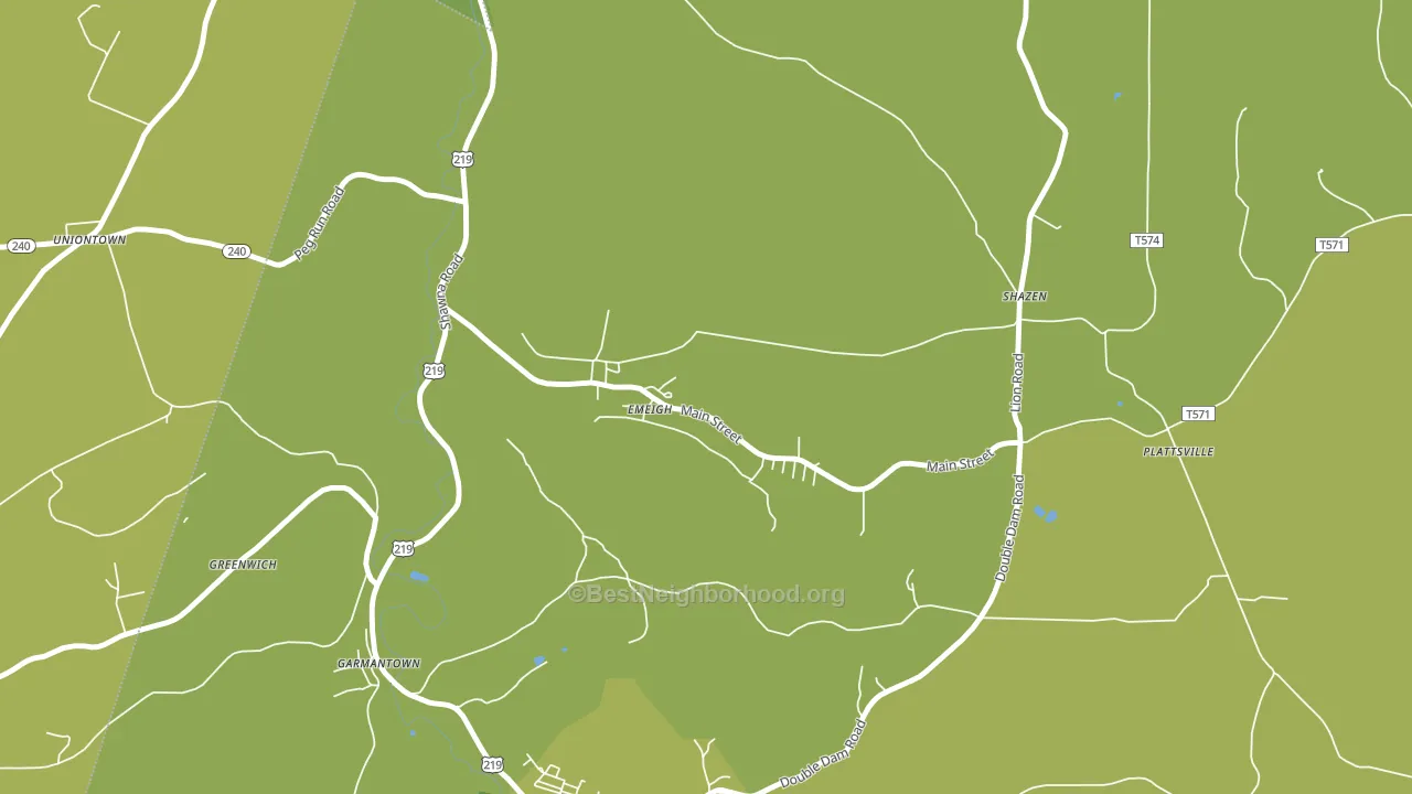 Emeigh, PA block-group voter-turnout map