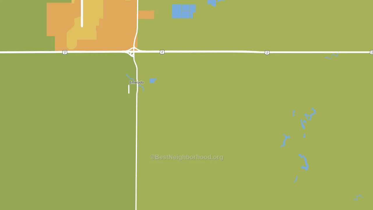 Emerado, ND block-group voter-turnout map