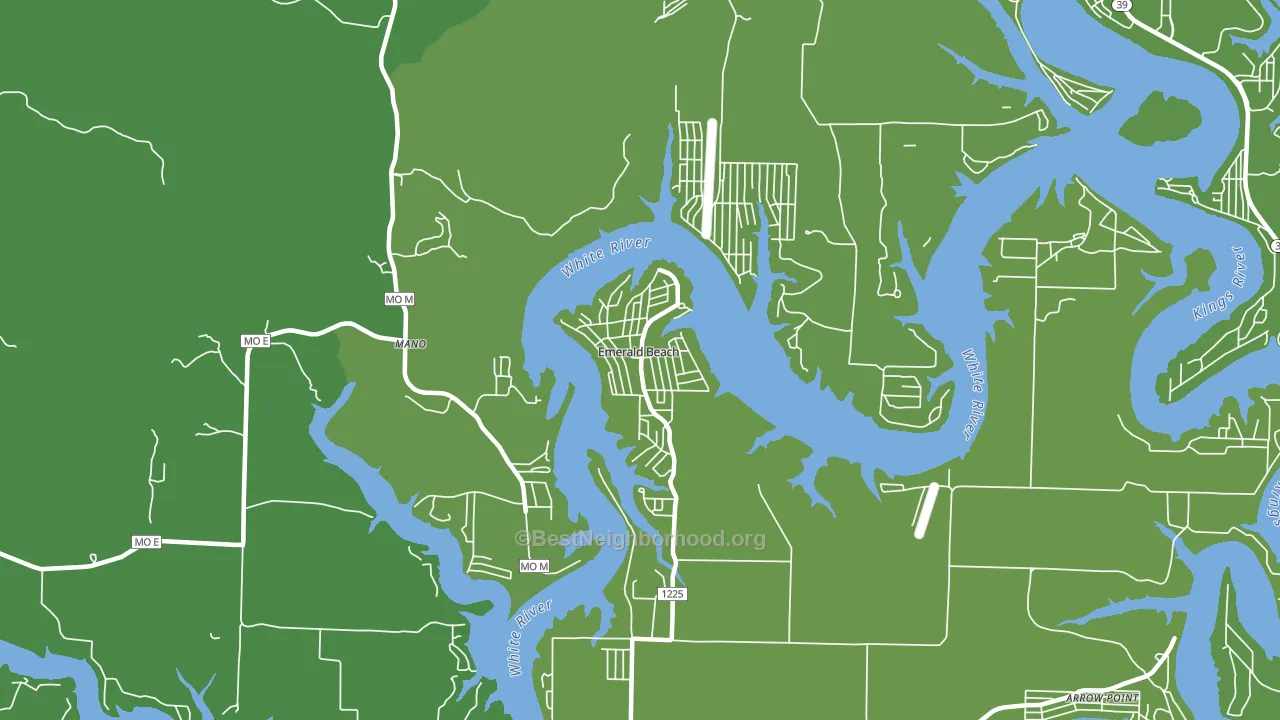 Emerald Beach, MO block-group voter-turnout map