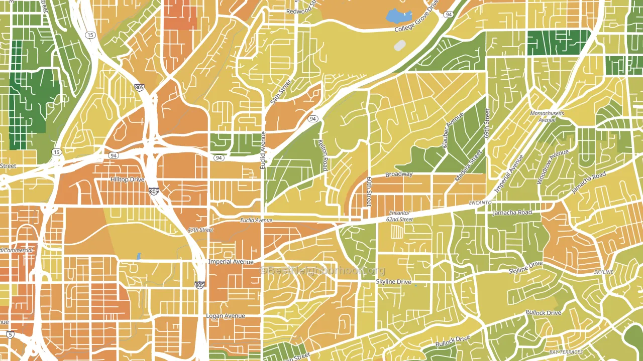 Emerald Hills, San Diego, CA block-group voter-turnout map