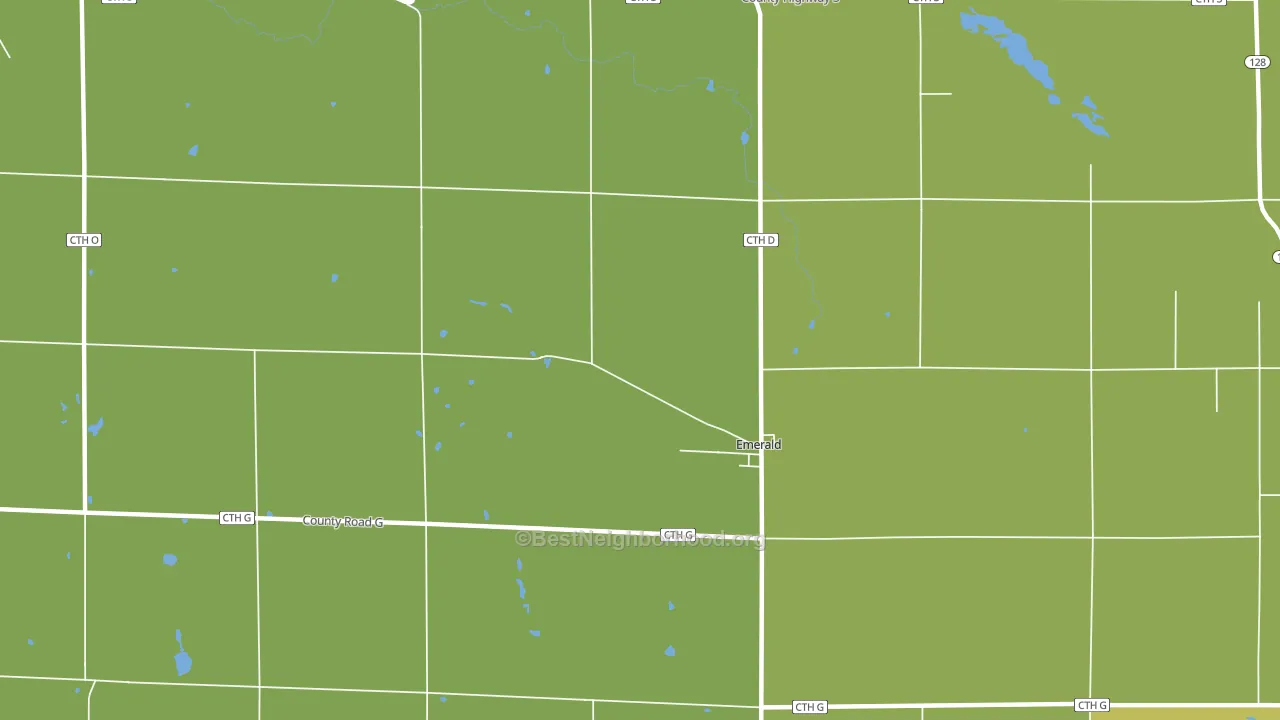 Emerald, WI block-group voter-turnout map