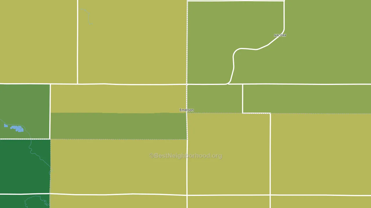 Emerson, NE block-group voter-turnout map