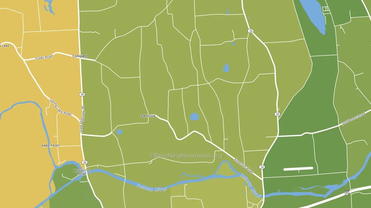 Emerson, NY block-group voter-turnout map