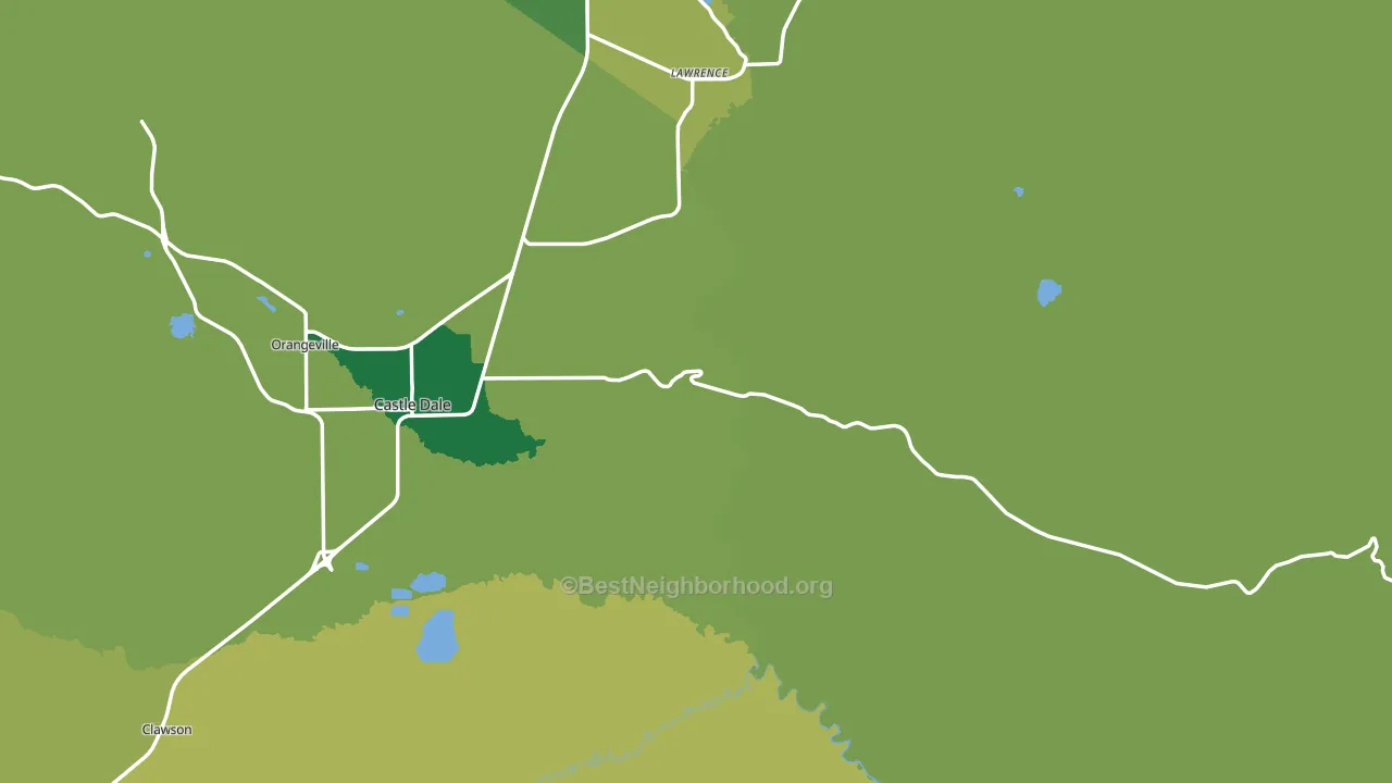 Emery County, UT block-group voter-turnout map