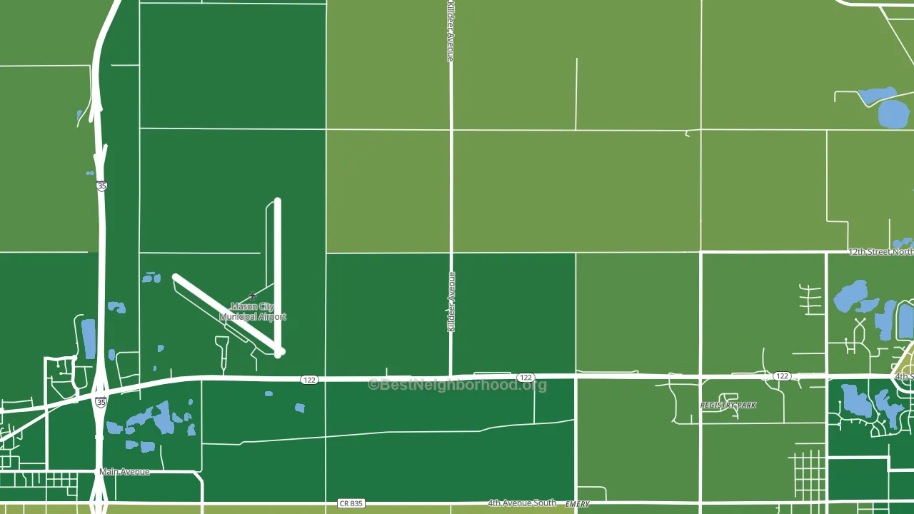 Emery, IA block-group voter-turnout map