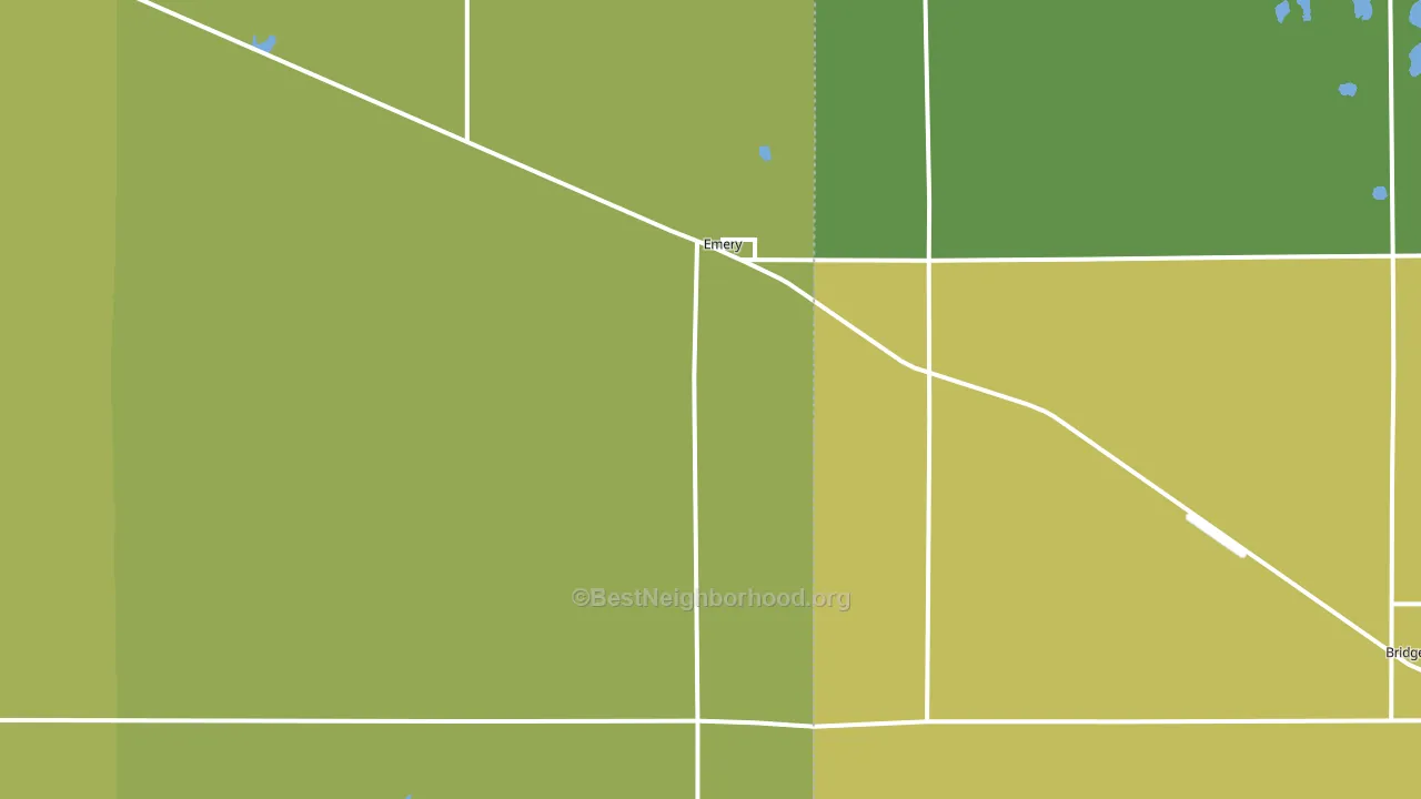 Emery, SD block-group voter-turnout map