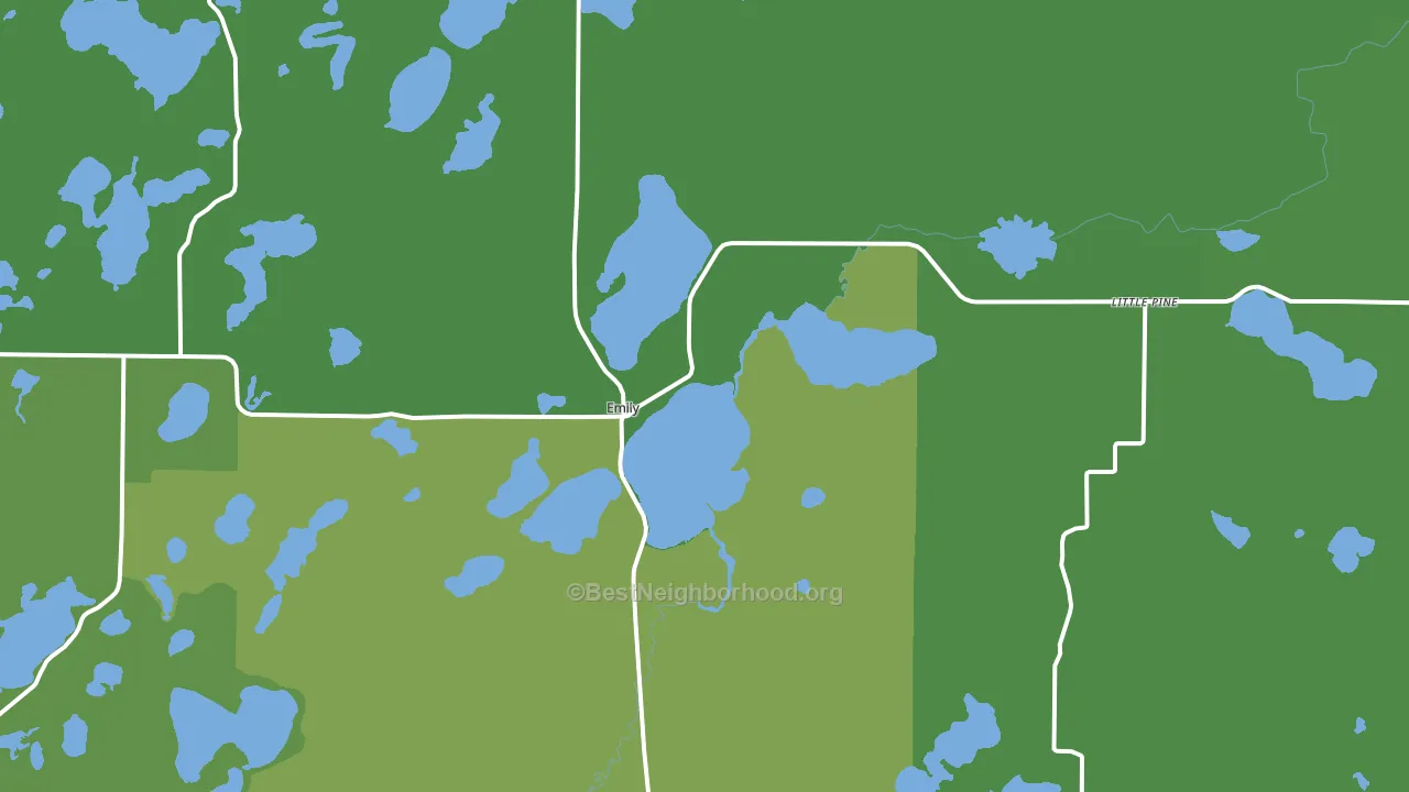 Emily, MN block-group voter-turnout map