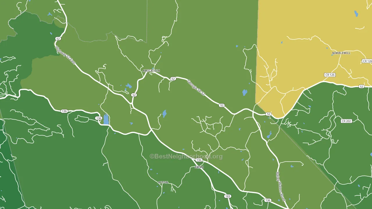 Emma, GA block-group voter-turnout map