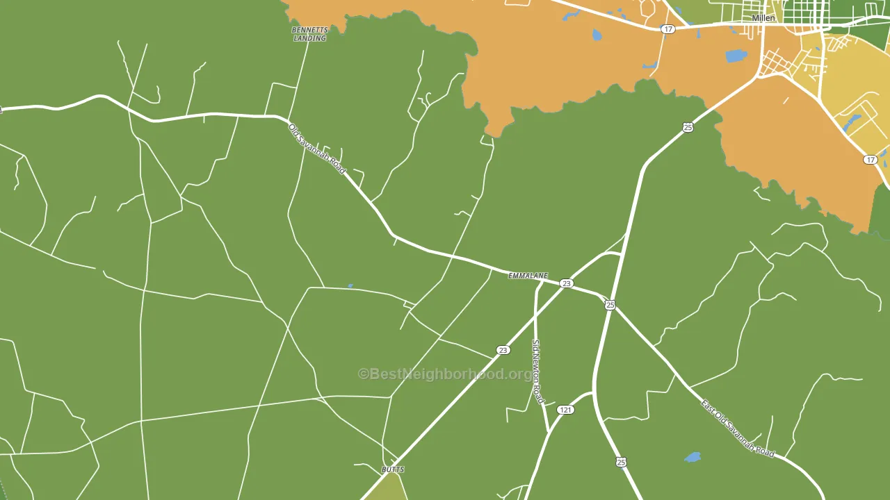 Emmalane, GA block-group voter-turnout map