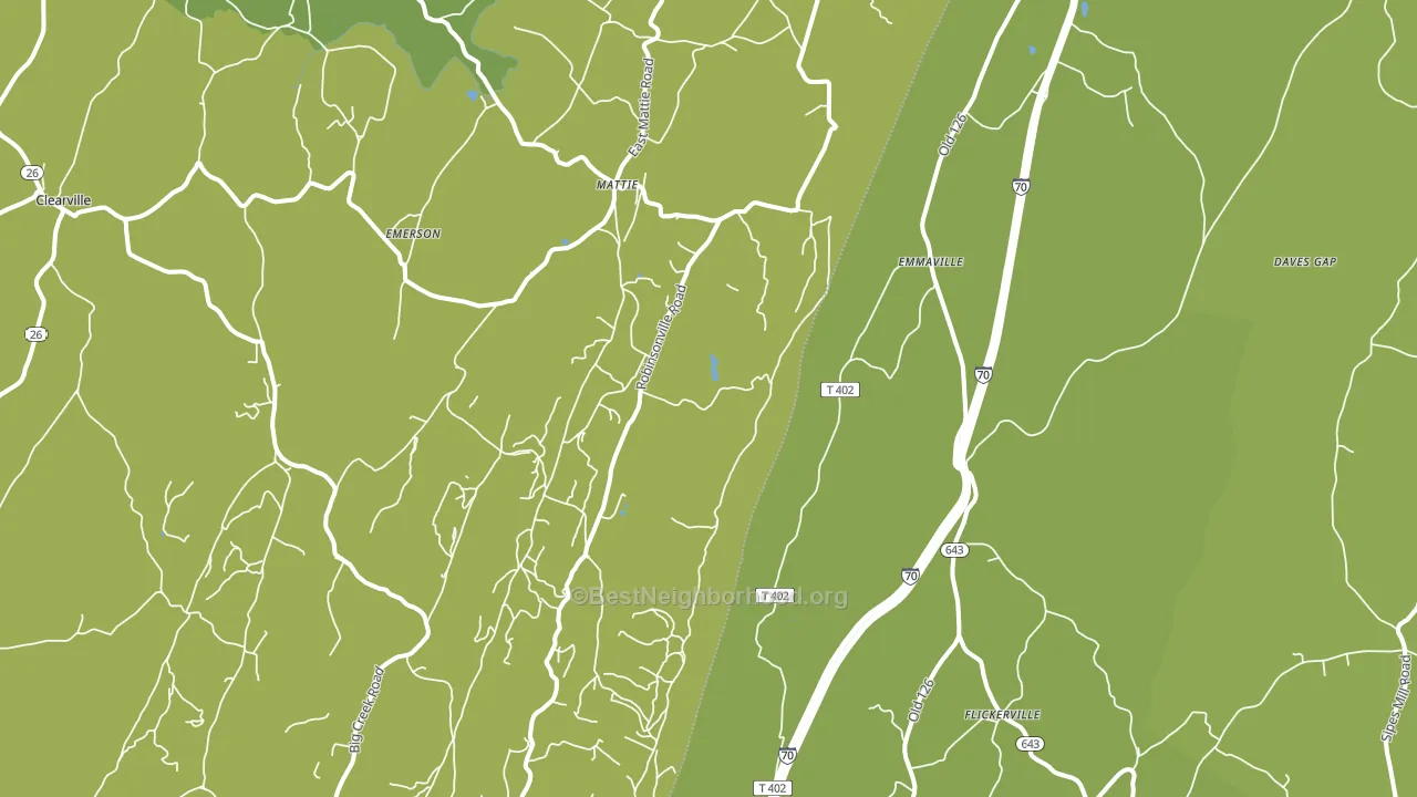 Emmaville, PA block-group voter-turnout map