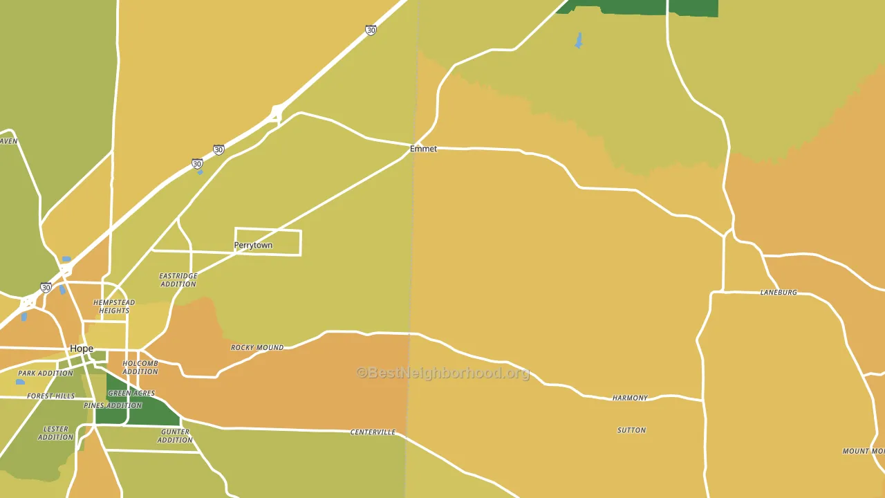 Emmet, AR block-group voter-turnout map