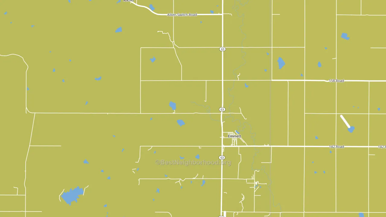 Emmett, KS block-group voter-turnout map