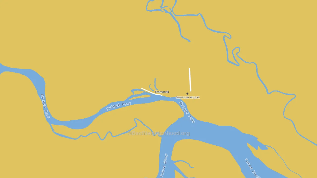 Emmonak, AK block-group voter-turnout map