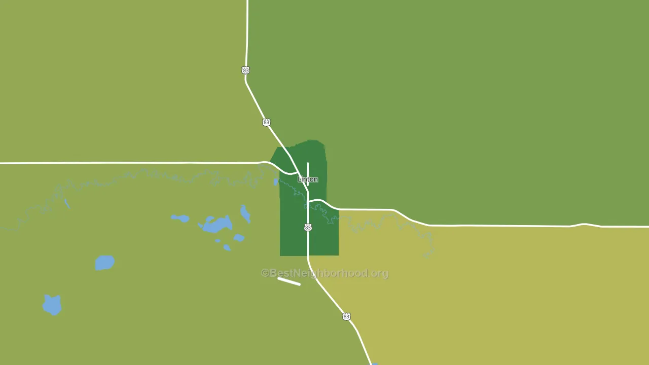 Emmons County, ND block-group voter-turnout map