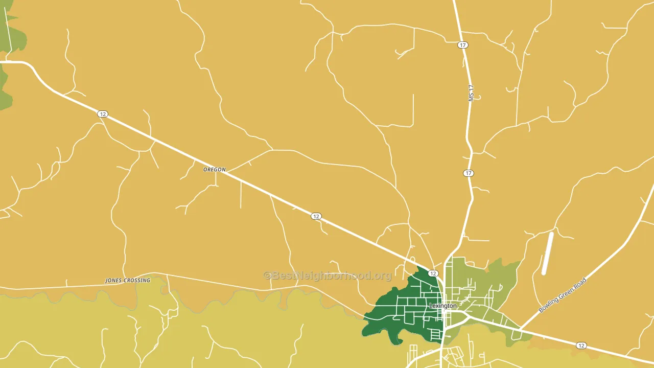 Emory, MS block-group voter-turnout map