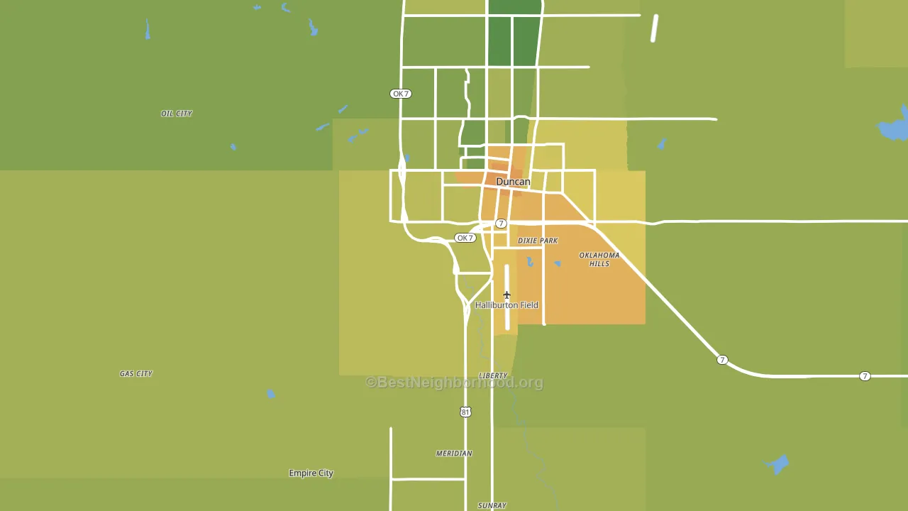 Empire City, OK block-group voter-turnout map
