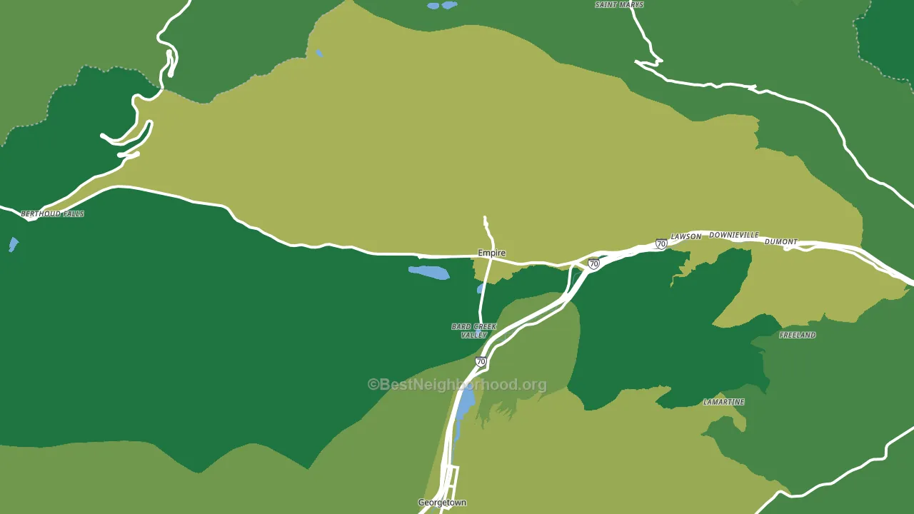 Empire, CO block-group voter-turnout map