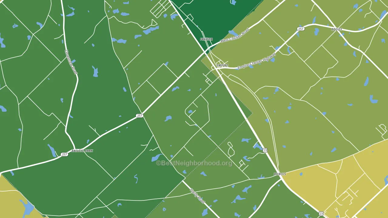 Empire, GA block-group voter-turnout map