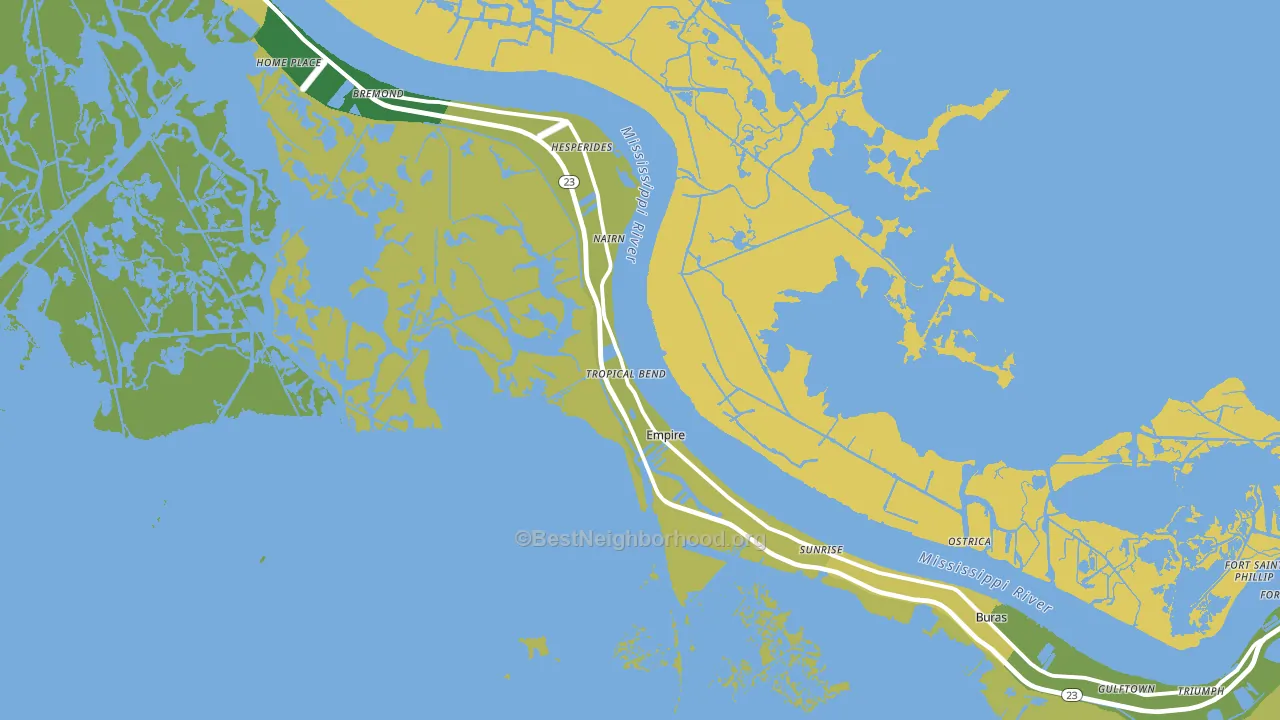 Empire, LA block-group voter-turnout map