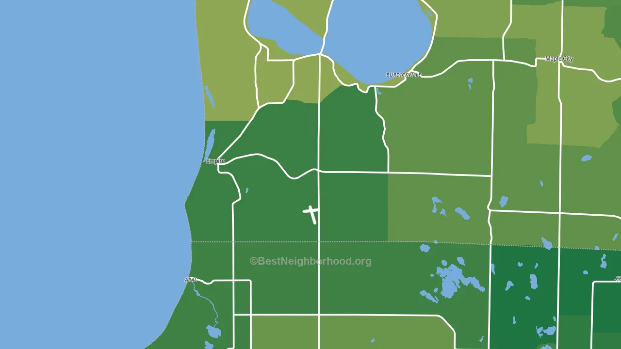 Empire, MI block-group voter-turnout map