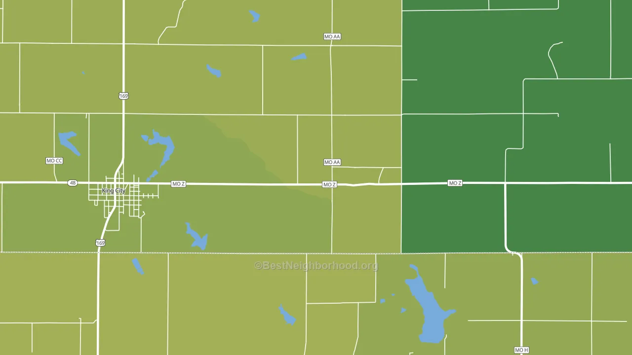 Empire Prairie, MO block-group voter-turnout map